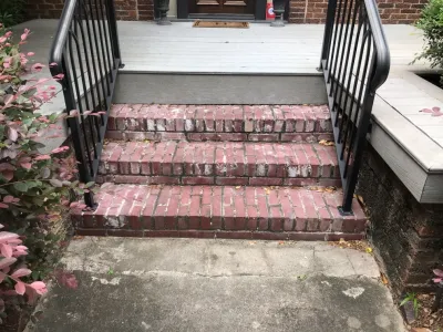 Front Porch - Before & After — Landscape Design project by Thompson's Landscaping in Houston