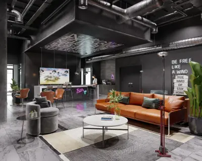 Condo Lobby 3D Visualization — Architectural & Building Design Services project by The View Pro Inc. - 3D Rendering, Visual Tour, VR