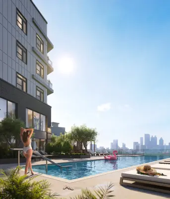 Multifamily Apartment Pool Lounge 3D Visualization — Architectural & Building Design Services project by The View Pro Inc. - 3D Rendering, Visual Tour, VR