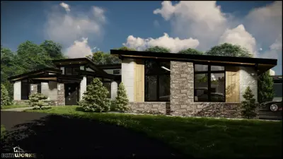 Contemporary Rustic — Architectural & Building Design Services project by BIM Works, LLC