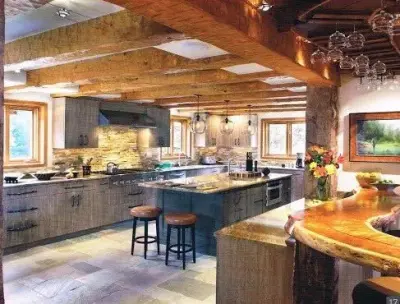 Charming Kitchen with Stunning Natural Edges by Cabinets Etc By Design