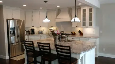 Shaker Style White Kitchen — Kitchen Remodeling project by July's Quality Construction & Remodeling