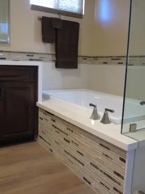 Laguna Niguel primary bathroom — Kitchen Remodeling project by SNC Construction & Home Improvements INC.