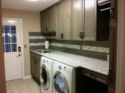 Dover Grey Door Laundry Room Renovation — Kitchen Remodeling project by Kitchen Solvers Of The Gulf Coast