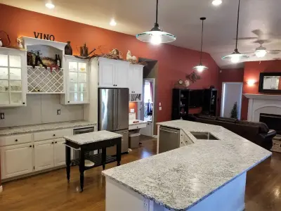 Stone with Leather Finish for Kitchen — Kitchen Remodeling project by Spokane Stone Creations LLC
