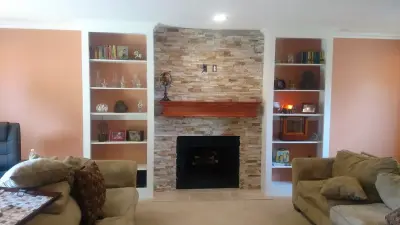 Remodeling the Living Room Mantel and Built-in Features — Kitchen Remodeling project by Concord Construction