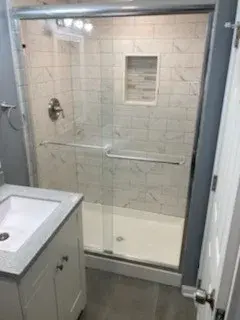 Lombard Basement Restroom — Kitchen Remodeling project by Premier Kitchen & Bath Remodeling