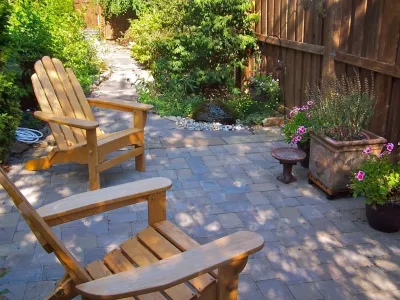 Cozy Side Patio — Landscape Design project by True North Landscaping
