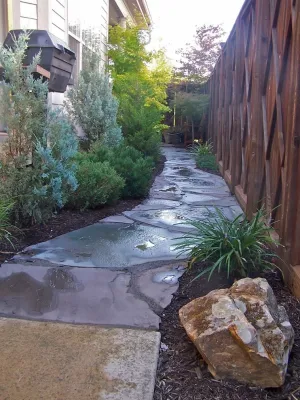 Hardscaped Side Yard — Landscape Design project by True North Landscaping