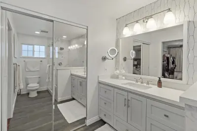 Sophisticated Bathroom Renovation in Mission Viejo Featuring a Marble-Inspired Shower — Kitchen Remodeling project by USA Home Remodeling