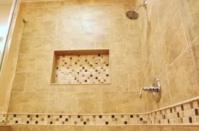 Corner Shower in Master Bathroom — Kitchen Remodeling project by Ballroom Baths & Home Design