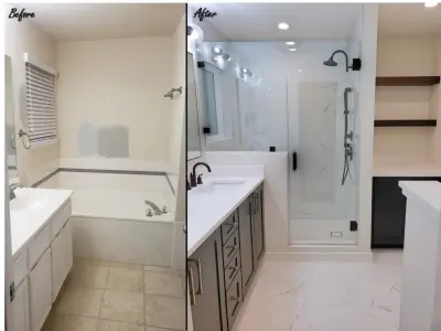 Arrowwood Drive Main Bathroom — Kitchen Remodeling project by 512 Remodel