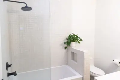Retro Modern Bathroom Renovation — Kitchen Remodeling project by Dwellify