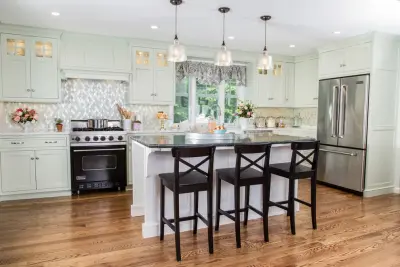 Green Kitchen with Mint and Sage Accents — Kitchen Remodeling project by Covenant Kitchens & Baths, Inc.