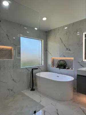 Contemporary Bathroom Renovation — Kitchen Remodeling project by AP Advanced Construction