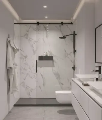 Contemporary Shower Remodeling by UpHome — Kitchen Remodeling project by UpHome Renovation