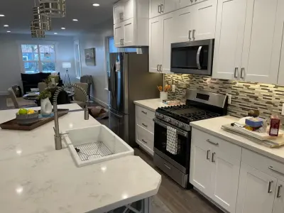 Contemporary White Shaker Kitchen Renovation — Kitchen Remodeling project by Emerald City Custom Cabinets