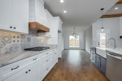 Moroccan-Themed Kitchen Backsplash — Kitchen Remodeling project by America's Best Carpet And Tile
