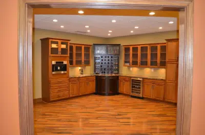 Integrated Wine Display — Kitchen Remodeling project by D.W. Planker, Inc