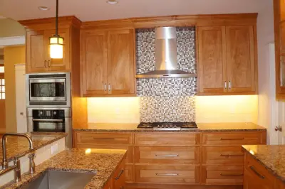 Crimson Birch Kitchen Cabinets — Kitchen Remodeling project by Taylor Made Cabinets, Leominster MA