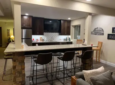 Basement Bar Renovation — Custom Home Builders project by Cornerstone Builders Of Terre Haute, Inc.