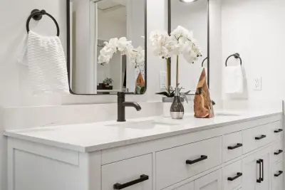 Restroom — Custom Home Builders project by REI Signature Homes Inc.