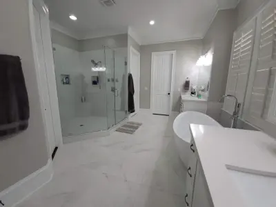Restroom Renovations — Custom Home Builders project by The Great American Construction Co.