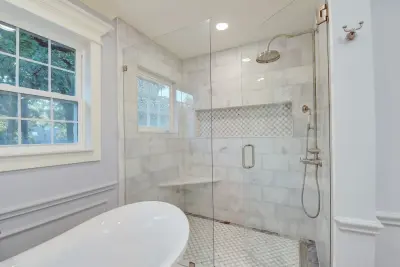 Illuminated Bathroom Renovation - Irving, TX — Custom Home Builders project by Chellyanna - Custom Homes, Additions, Renovations