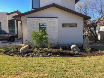 New Construction organic design/install by Wanderback Design — Landscape Design project by Wanderback Design in Dallas