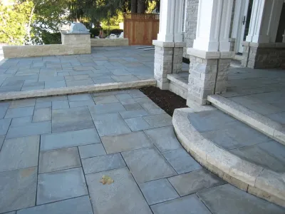 Natural Stone Patios — Landscape Design project by Whispering Hills Garden & Landscape Design Center