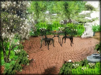 Oceanfront small Courtyard — Landscape Design project by Wild Works Of Whimsy, LLC in Virginia Beach