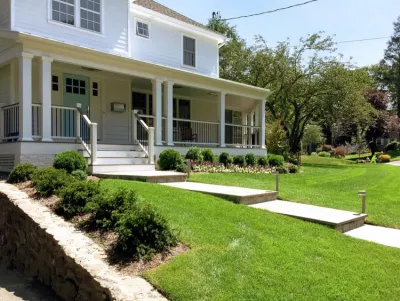 Updated Colonial — Landscape Design project by Winston Fayer Landscape Design in Larchmont