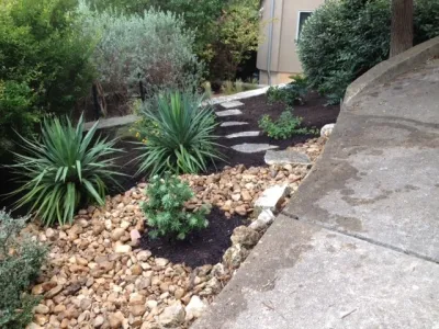 Hillside Xeriscape Terracing — Landscape Design project by Blissful Gardens & Green Dragon Design in Austin
