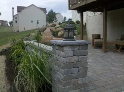 Under Deck Patio and Sitting Walls — Landscape Design project by Woodward Landscape Supply