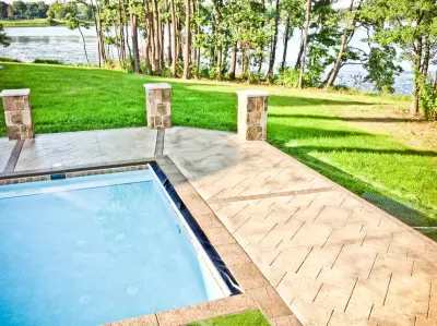 Bespoke Stamped Concrete - North Lima, OH — Custom Home Builders project by Master Plan Builders & Master Plan Design