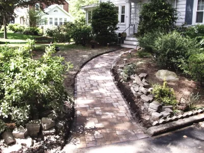 weymouth walkway 2 — Landscape Construction project by 1-877-lawn-crew in Weymouth