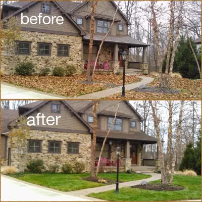 Leaf Clean Up — Landscape Construction project by A Classic Cut Lawn Care