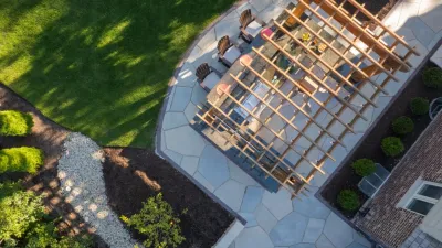 A Captivating Landscape: Limestone, Pergola, and a lot more — Landscape Construction project by A.M. Woodland Outdoor