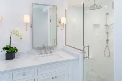 Greenwich Bathroom Renovation Award Winner — Custom Home Builders project by Woodland Partners Custom Builders