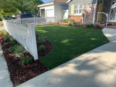 Burbank Residence - Front Yard Turf — Landscape Construction project by Allstate Landscape & Southwest Greens in Burbank
