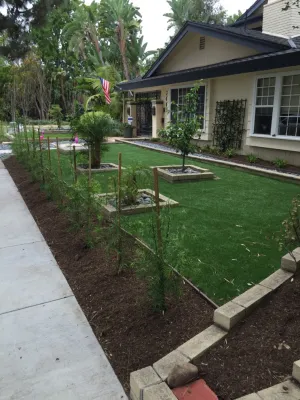 Huntington Beach Residence - Front Yard Turf and Landscaping by Allstate Landscape & Southwest Greens