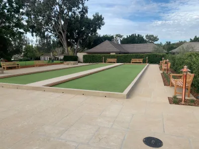 Birnam Wood Golf Club - Montecito Community Bocce Court — Landscape Construction project by Allstate Landscape & Southwest Greens in Montecito