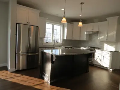 New England Traditional Kitchen Design — Custom Home Builders project by Gilmore Building Company, Inc.