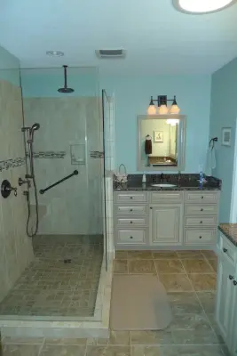 Frameless Shower Door Duration — Kitchen Remodeling project by Sunset Builders