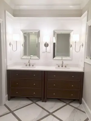 Chateau Master Bathroom in French Style — Kitchen Remodeling project by Bekah Wagner Design