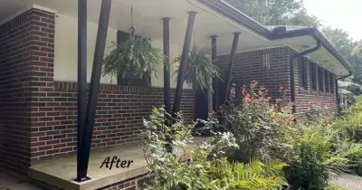 Mid-Century Modern Front Porch Renovation with Innovative Structural Technology — Kitchen Remodeling project by Intown Craftsmen