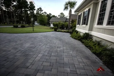Paver Driveway Can Increase Your Curb Appeal — Landscape Construction project by American Paving Design