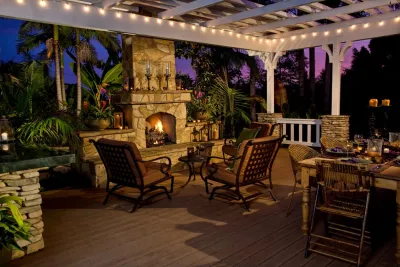 Outdoor Kitchen Design — Landscape Construction project by American Paving Design