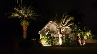 Simple curb appeal lighting — Landscape Construction project by American Phoenix Exterior Designs