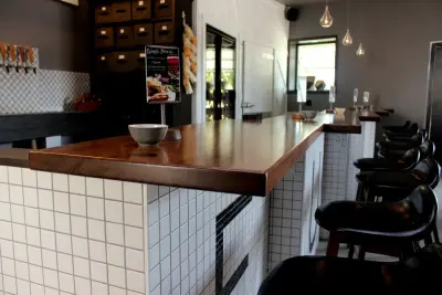 Funk Factory Geuzeria Bar Surface — Kitchen Remodeling project by Blue Terra Design